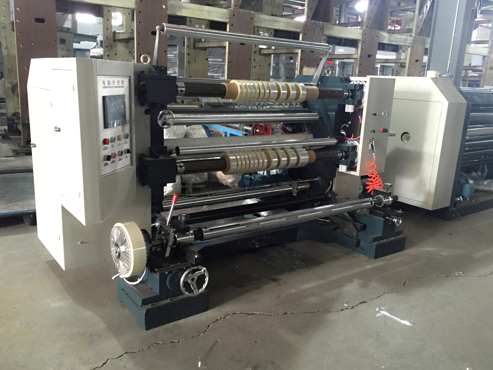 WFQ-B PLC Controlled Slitting And Rewinding Machine for Plastic Film in 200 Mpm